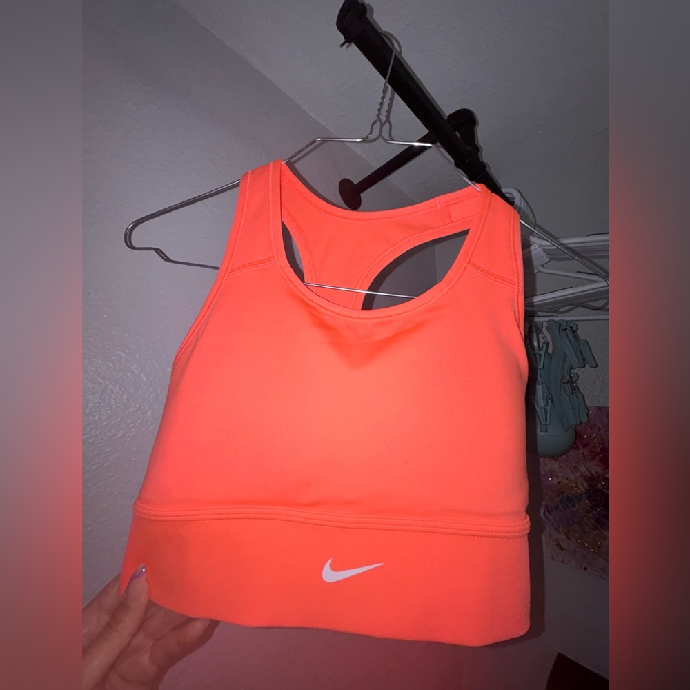 Coral Nike sports bra size small